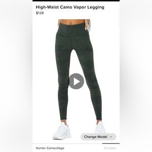 Green camo alo leggings
